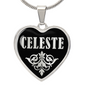Celeste v02 - Heart Pendant Luxury Necklace