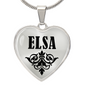 Elsa v01 - Heart Pendant Luxury Necklace