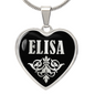Elisa v02 - Heart Pendant Luxury Necklace