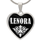 Lenora v03 - Heart Pendant Luxury Necklace