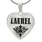 Laurel v01 - Heart Pendant Luxury Necklace