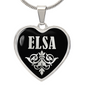Elsa v02 - Heart Pendant Luxury Necklace