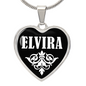 Elvira v03 - Heart Pendant Luxury Necklace