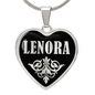 Lenora v02 - Heart Pendant Luxury Necklace