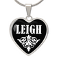 Leigh v03 - Heart Pendant Luxury Necklace