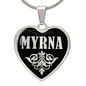 Myrna v02 - Heart Pendant Luxury Necklace