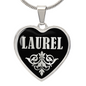 Laurel v02 - Heart Pendant Luxury Necklace