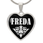 Freda v03 - Heart Pendant Luxury Necklace