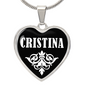 Cristina v03 - Heart Pendant Luxury Necklace