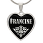 Francine v02 - Heart Pendant Luxury Necklace