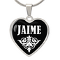 Jaime v03 - Heart Pendant Luxury Necklace