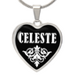Celeste v03 - Heart Pendant Luxury Necklace