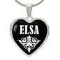 Elsa v03 - Heart Pendant Luxury Necklace