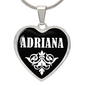 Adriana v03 - Heart Pendant Luxury Necklace