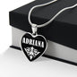 Adriana v03 - Heart Pendant Luxury Necklace