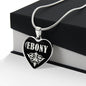 Ebony v02 - Heart Pendant Luxury Necklace