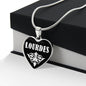 Lourdes v03 - Heart Pendant Luxury Necklace