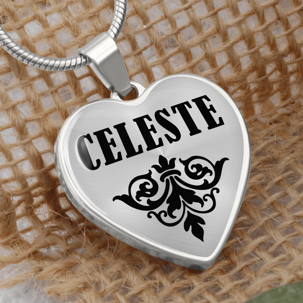 Celeste v01 - Heart Pendant Luxury Necklace