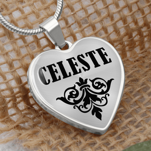 Celeste v01 - Heart Pendant Luxury Necklace