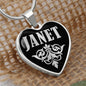 Janet v01s - Heart Pendant Luxury Necklace