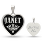 Janet v01s - Heart Pendant Luxury Necklace