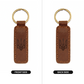 Tryzub - Engraved Leather Keychain