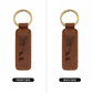 Mama Cat With 2 Kittens - Engraved Leather Keychain