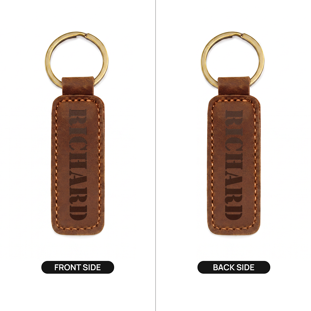 Richard - Engraved Leather Keychain