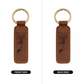 Mama Cat With 1 Kitten - Engraved Leather Keychain