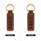 James - Engraved Leather Keychain