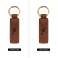 Mama Chicken With 1 Chick - Engraved Leather Keychain