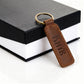 Kyiv - Engraved Leather Keychain