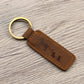 Mama Cat With 2 Kittens - Engraved Leather Keychain