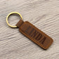 Linda - Engraved Leather Keychain