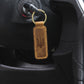 Tryzub - Engraved Leather Keychain