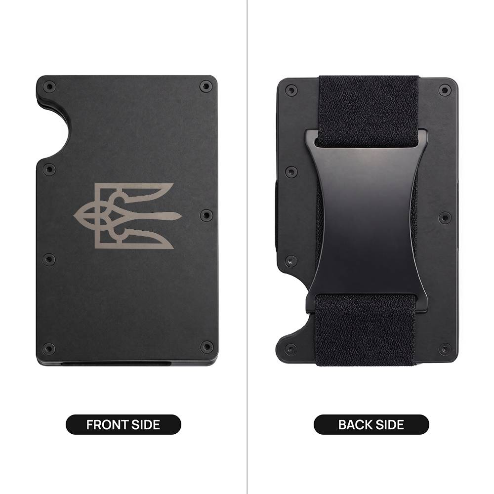 Tryzub - Engraved Metal Wallet