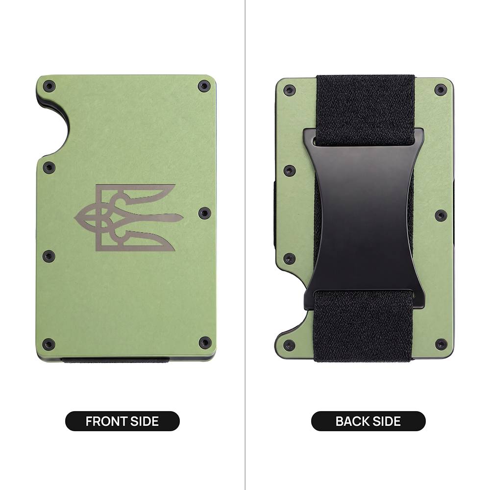 Tryzub - Engraved Metal Wallet