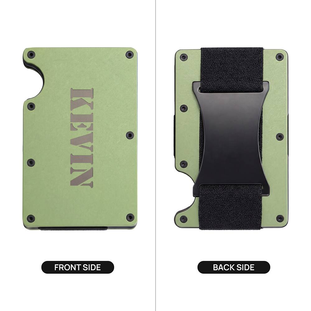 Kevin - Engraved Metal Wallet