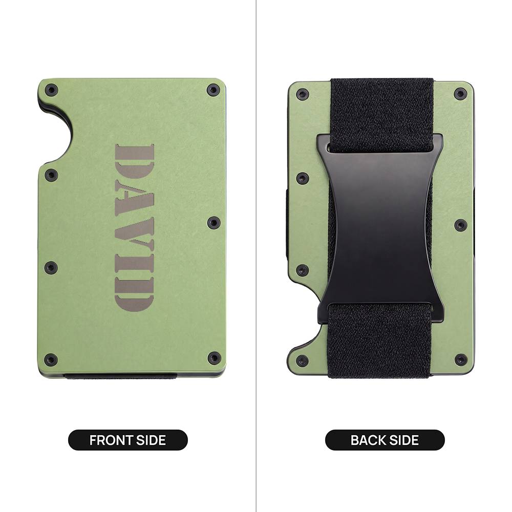 David - Engraved Metal Wallet