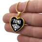 Tami v03 - 18k Gold Finished Heart Pendant Luxury Necklace