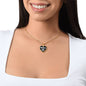 Sheila v01w - 18k Gold Finished Heart Pendant Luxury Necklace