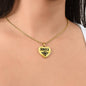 Adele v01 - 18k Gold Finished Heart Pendant Luxury Necklace