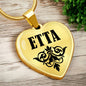 Etta v01 - 18k Gold Finished Heart Pendant Luxury Necklace
