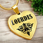 Lourdes v01 - 18k Gold Finished Heart Pendant Luxury Necklace