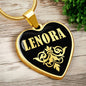 Lenora v02 - 18k Gold Finished Heart Pendant Luxury Necklace