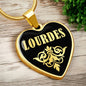 Lourdes v02 - 18k Gold Finished Heart Pendant Luxury Necklace