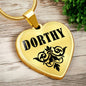 Dorthy v01 - 18k Gold Finished Heart Pendant Luxury Necklace