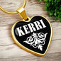 Kerri v03 - 18k Gold Finished Heart Pendant Luxury Necklace