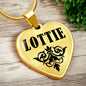 Lottie v01 - 18k Gold Finished Heart Pendant Luxury Necklace