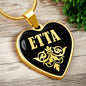 Etta v02 - 18k Gold Finished Heart Pendant Luxury Necklace